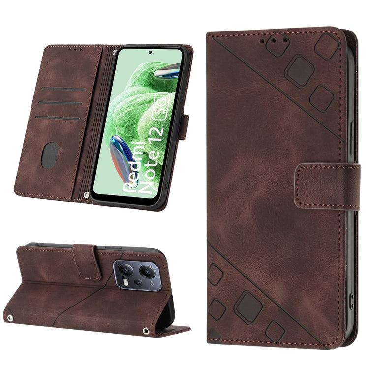 Custodia per telefono in pelle goffrata effetto pelle, For Xiaomi Poco X5 5G, For Xiaomi Poco X5 Pro 5G / Redmi Note 12 Pro Speed, For Sony XPreia ACE  III, For Sony XPreia 5 IV