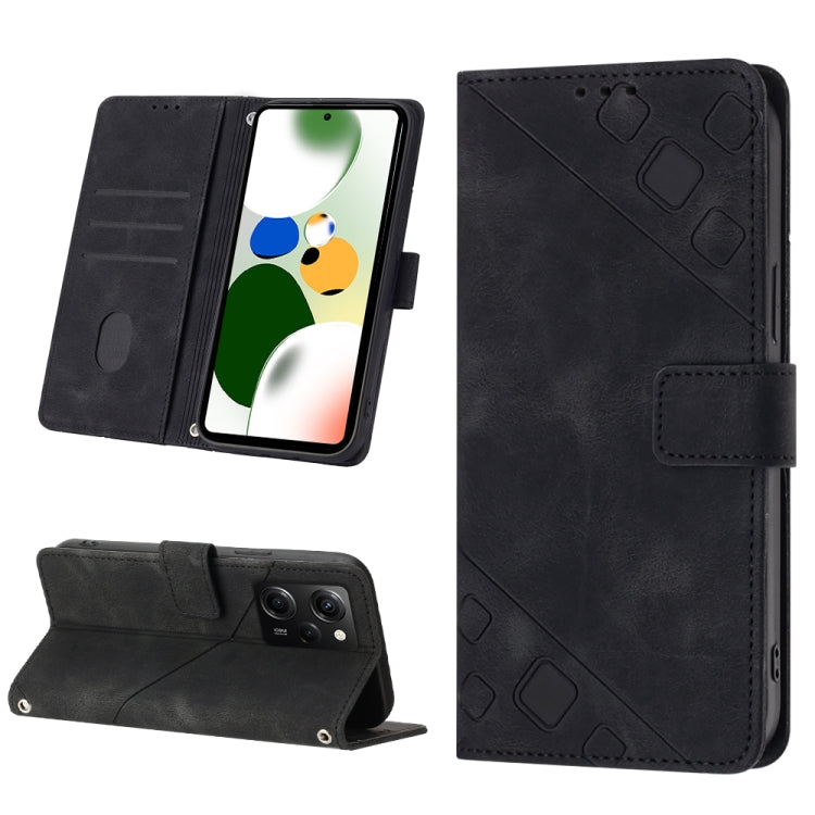 Custodia per telefono in pelle goffrata effetto pelle, For Xiaomi Poco X5 5G, For Xiaomi Poco X5 Pro 5G / Redmi Note 12 Pro Speed, For Sony XPreia ACE  III, For Sony XPreia 5 IV