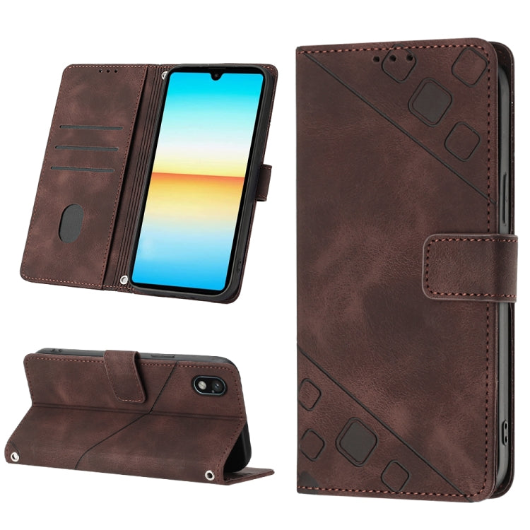 Custodia per telefono in pelle goffrata effetto pelle, For Xiaomi Poco X5 5G, For Xiaomi Poco X5 Pro 5G / Redmi Note 12 Pro Speed, For Sony XPreia ACE  III, For Sony XPreia 5 IV