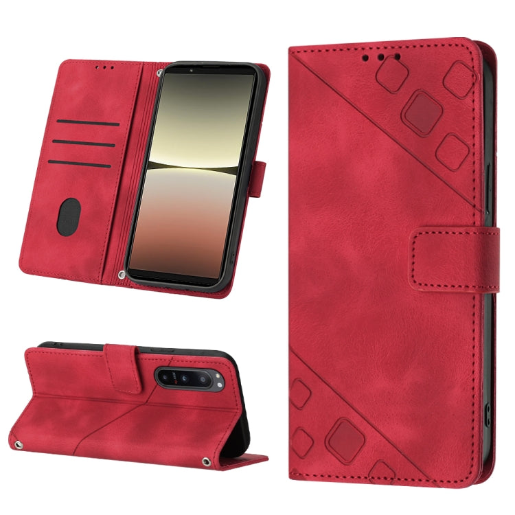 Custodia per telefono in pelle goffrata effetto pelle, For Xiaomi Poco X5 5G, For Xiaomi Poco X5 Pro 5G / Redmi Note 12 Pro Speed, For Sony XPreia ACE  III, For Sony XPreia 5 IV