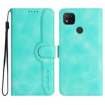 Custodia per cellulare in pelle con motivo a cuore, For Xiaomi Redmi 9/9 Prime/Poco M2, For Xiaomi Redmi 9A/9AT/9i, For Xiaomi Redmi 9C/9C NFC/Poco C3, For Xiaomi Redmi 10A 4G