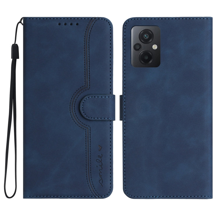 Custodia per cellulare in pelle con motivo a cuore, For Xiaomi Poco M5