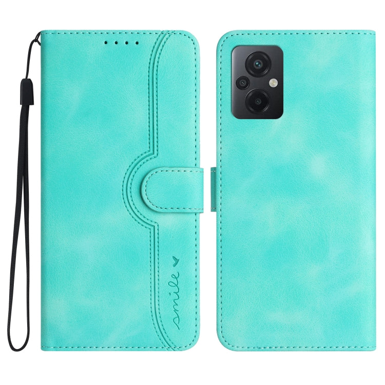 Custodia per cellulare in pelle con motivo a cuore, For Xiaomi Poco M5