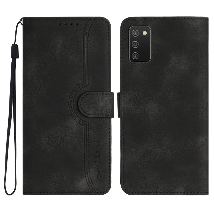 Custodia in pelle con motivo cuore per Samsung Galaxy A03s