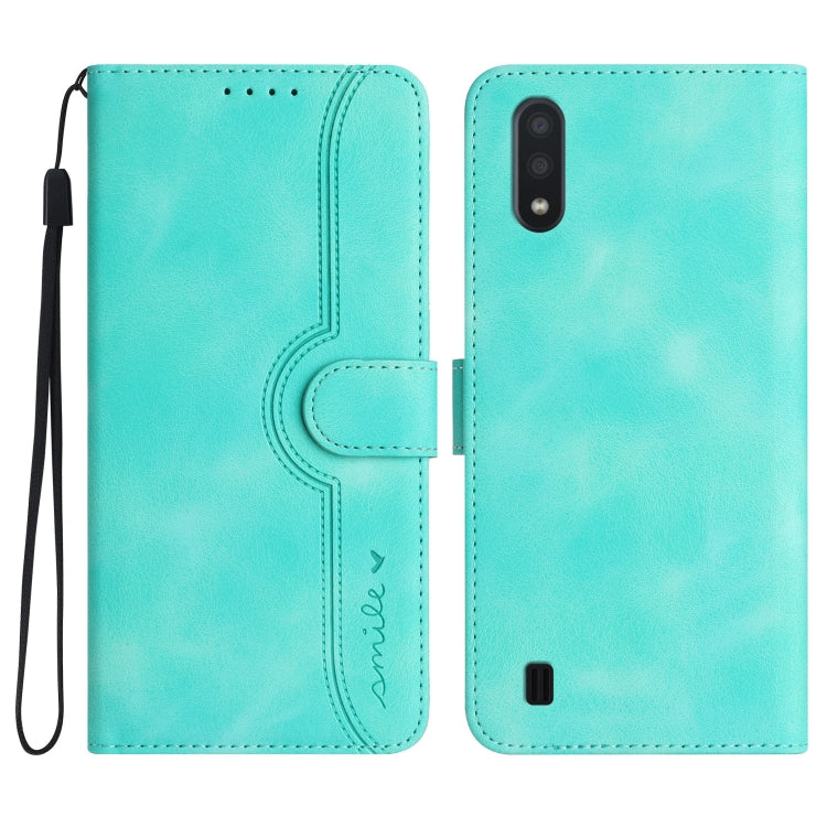 Custodia in pelle con motivo cuore per Samsung Galaxy A03s