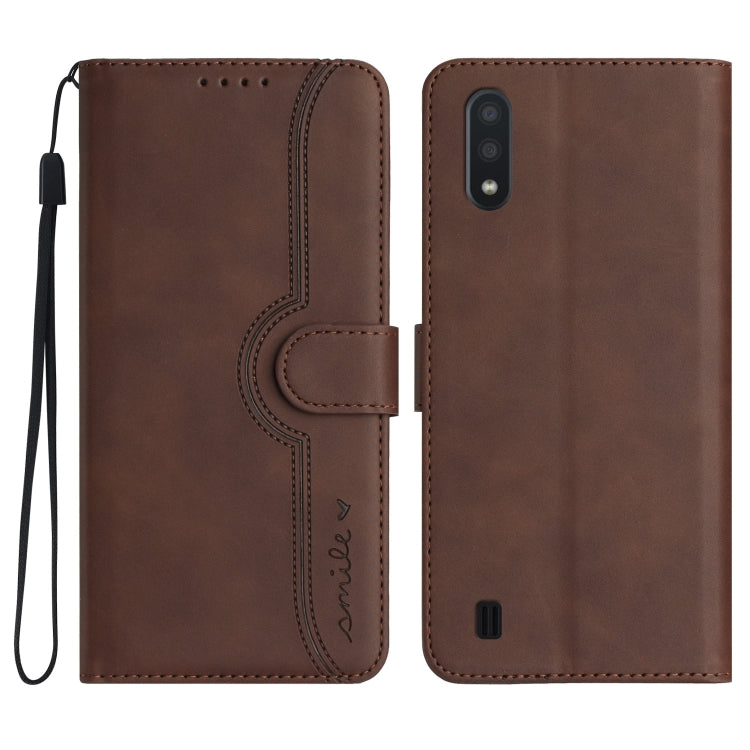 Custodia in pelle con motivo cuore per Samsung Galaxy A03s