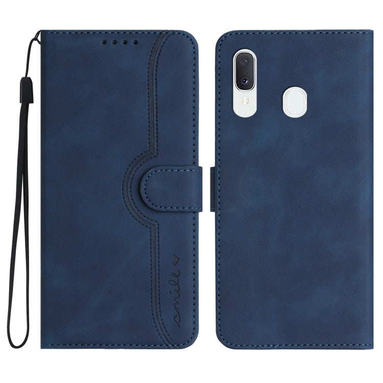 Custodia in pelle con motivo cuore per Samsung Galaxy A10e A20e
