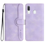 Custodia in pelle con motivo cuore per Samsung Galaxy A10e A20e