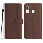 Custodia in pelle con motivo cuore per Samsung Galaxy A10e A20e