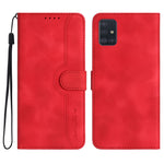 Custodia portafoglio in pelle con motivo a cuore per Samsung Gala