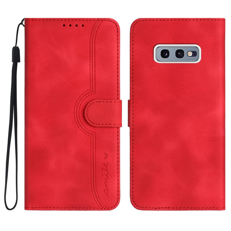 Custodia in pelle con motivo cuore per Samsung Galaxy S10e