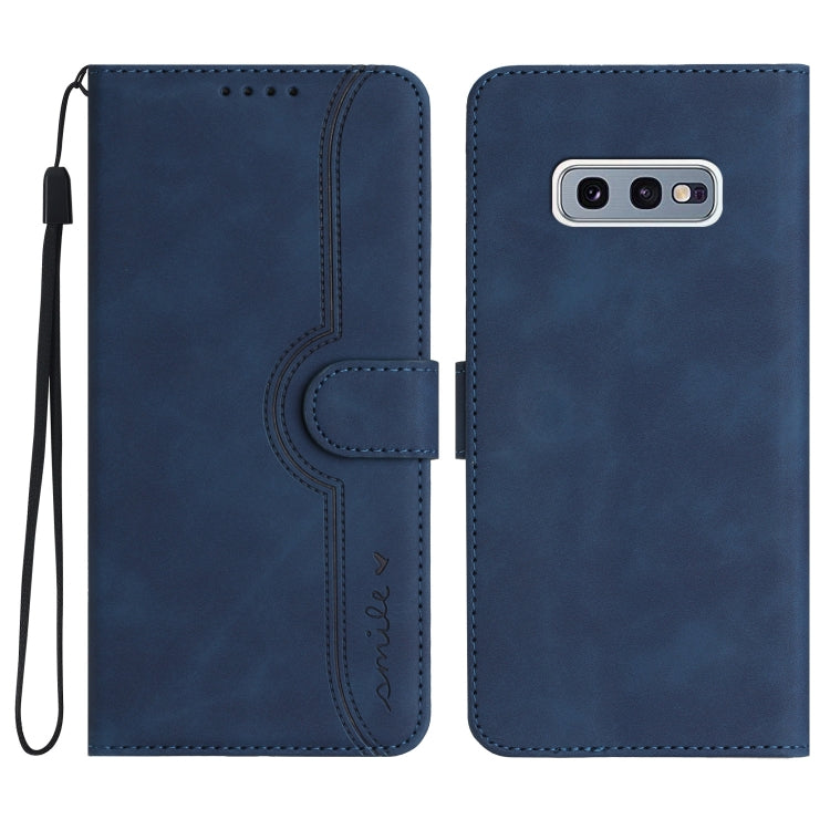 Custodia in pelle con motivo cuore per Samsung Galaxy S10e
