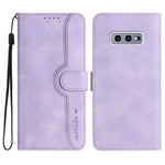 Custodia in pelle con motivo cuore per Samsung Galaxy S10e