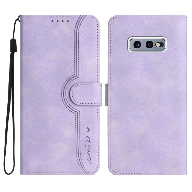 Custodia in pelle con motivo cuore per Samsung Galaxy S10e