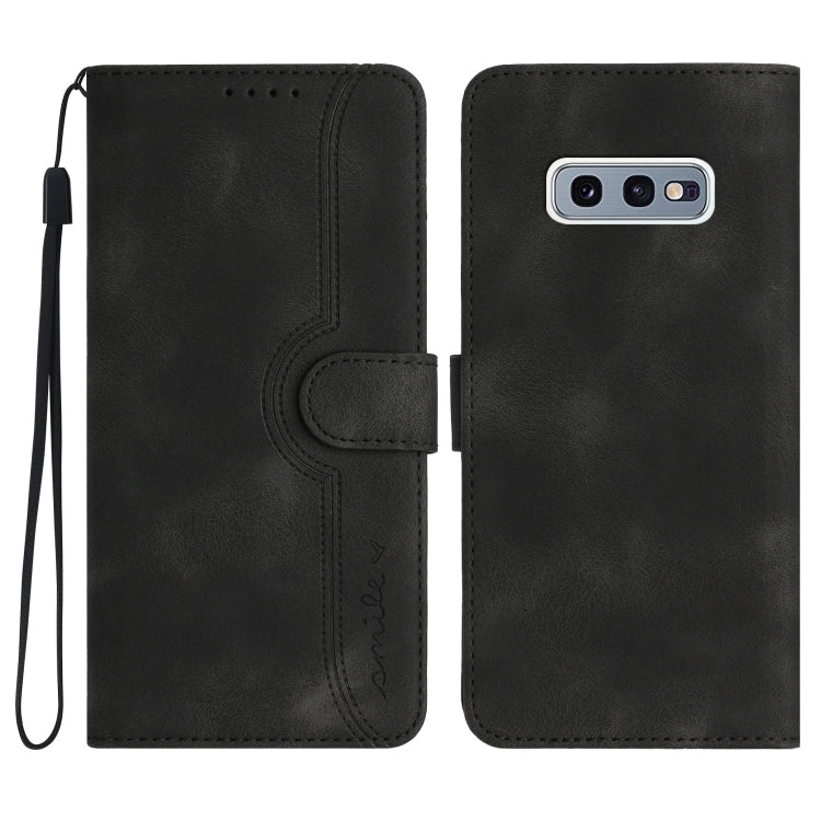 Custodia in pelle con motivo cuore per Samsung Galaxy S10e