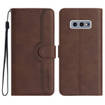 Custodia in pelle con motivo cuore per Samsung Galaxy S10e