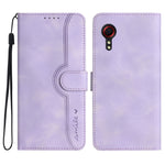 Custodia in pelle con motivo cuore per Samsung Galaxy Xcover 5