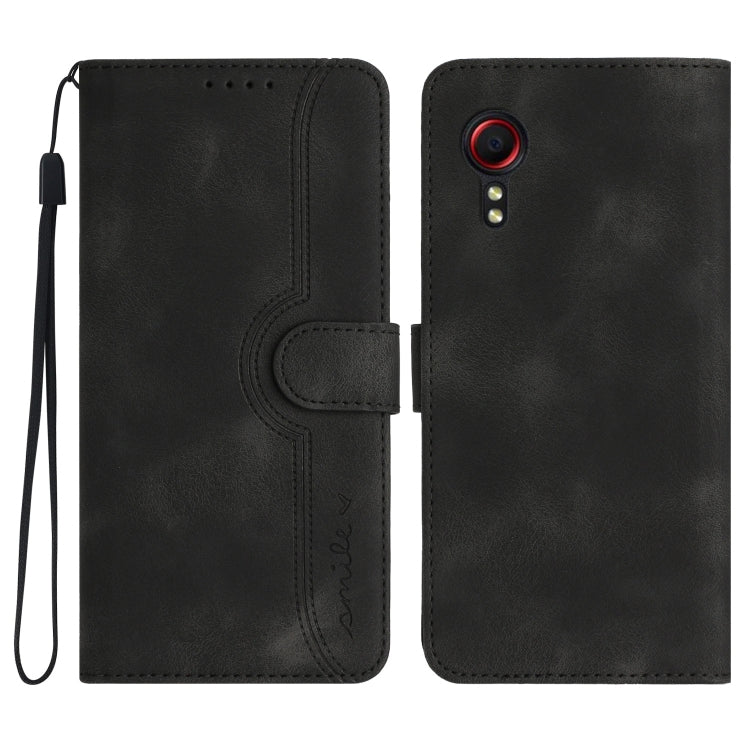 Custodia in pelle con motivo cuore per Samsung Galaxy Xcover 5