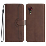 Custodia in pelle con motivo cuore per Samsung Galaxy Xcover 5