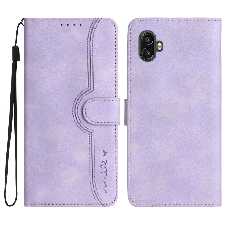 Custodia in pelle con motivo cuore per Samsung Galaxy Xcover 5