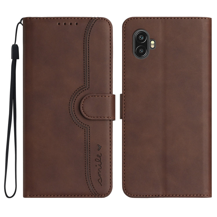 Custodia in pelle con motivo cuore per Samsung Galaxy Xcover 5