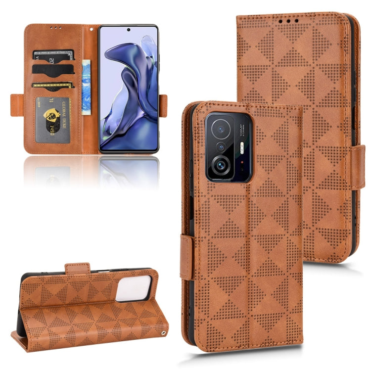 Custodia per telefono in pelle a triangolo simmetrico, For Xiaomi 12 / 12S, For Xiaomi 11T / 11T Pro, For Xiaomi 12 Lite, For Xiaomi 12 Pro / 12S Pro