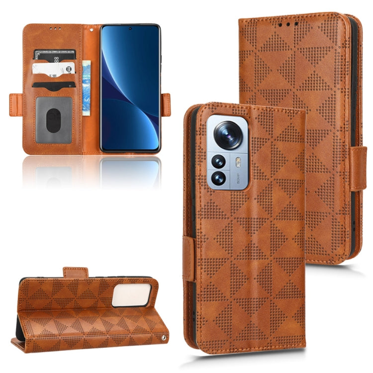 Custodia per telefono in pelle a triangolo simmetrico, For Xiaomi 12 / 12S, For Xiaomi 11T / 11T Pro, For Xiaomi 12 Lite, For Xiaomi 12 Pro / 12S Pro