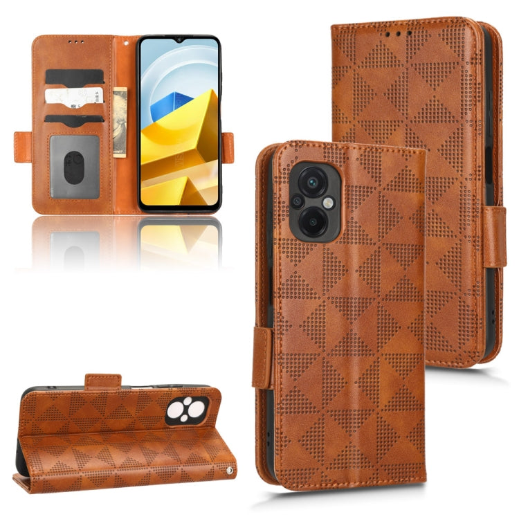 Custodia per telefono in pelle a triangolo simmetrico, For Xiaomi Poco M5 4G, For Xiaomi Poco M4 Pro 4G, For Xiaomi Poco X4 Pro 5G