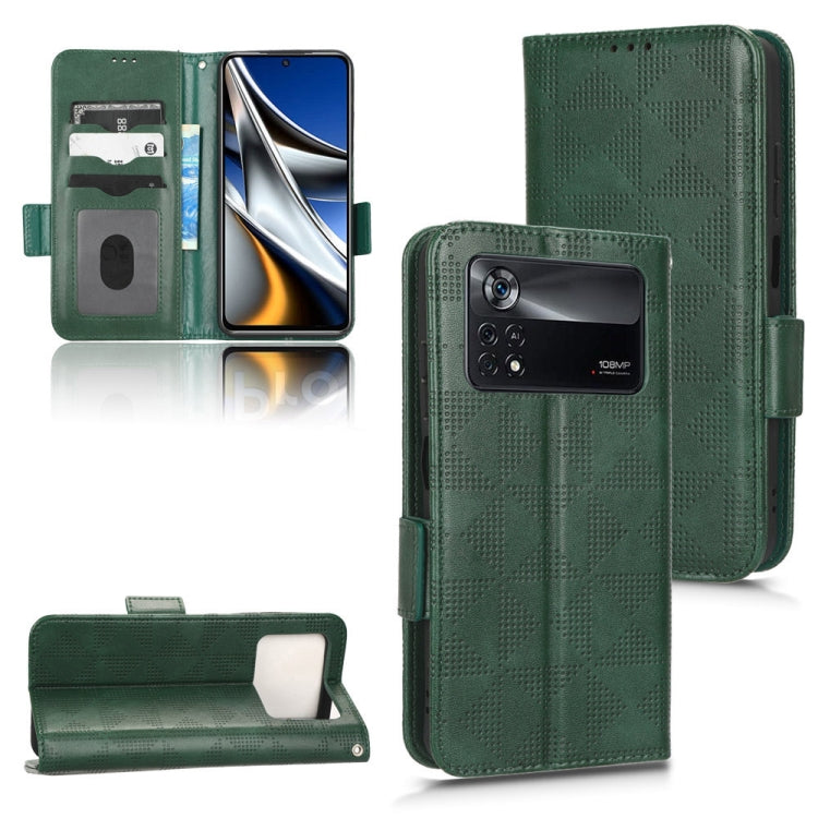 Custodia per telefono in pelle a triangolo simmetrico, For Xiaomi Poco M5 4G, For Xiaomi Poco M4 Pro 4G, For Xiaomi Poco X4 Pro 5G