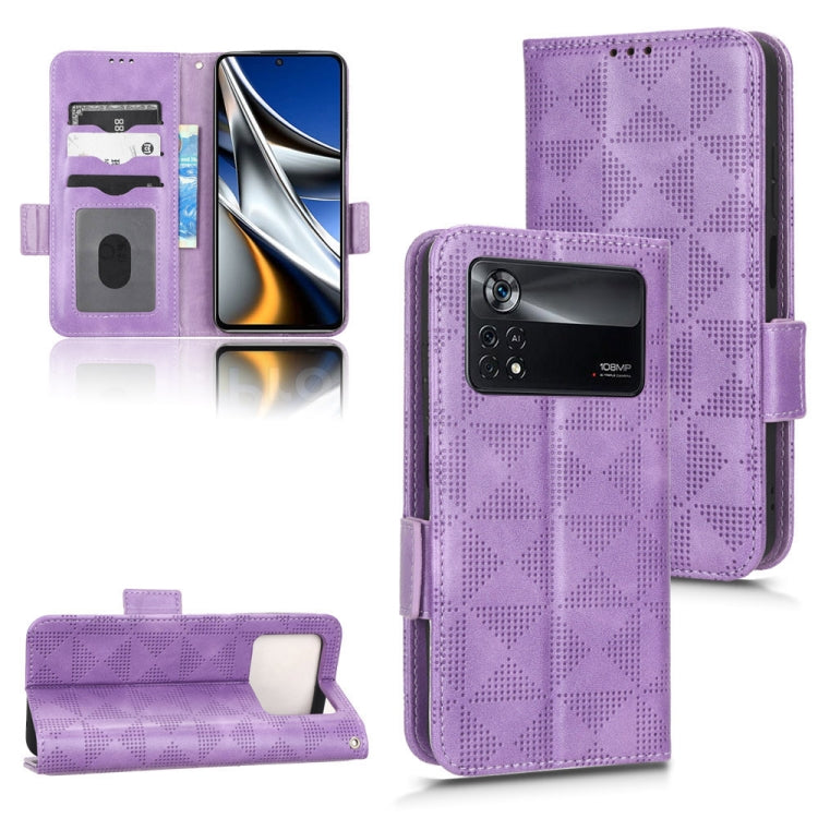 Custodia per telefono in pelle a triangolo simmetrico, For Xiaomi Poco M5 4G, For Xiaomi Poco M4 Pro 4G, For Xiaomi Poco X4 Pro 5G