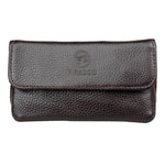 Borsa porta pipa doppia in pelle bovina artigianale