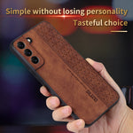 Custodia in pelle goffrata 3D per Samsung Galaxy S21 FE