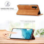 Custodia in pelle ultrasottile con magnete per Galaxy A34 5G