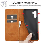 Custodia in pelle ultrasottile con magnete per Galaxy A34 5G