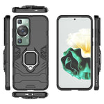 Custodia protettiva antiurto per PC + TPU con supporto per anello magnetico, For Huawei P60