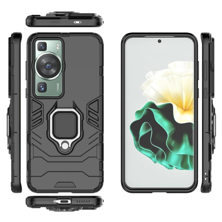 Custodia protettiva antiurto per PC + TPU con supporto per anello magnetico, For Huawei P60