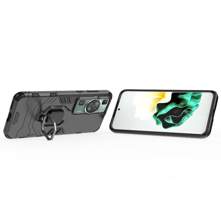 Custodia protettiva antiurto per PC + TPU con supporto per anello magnetico, For Huawei P60