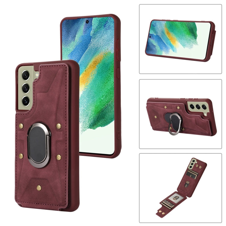 Custodia portafoglio Samsung Galaxy S22+ 5G con anello