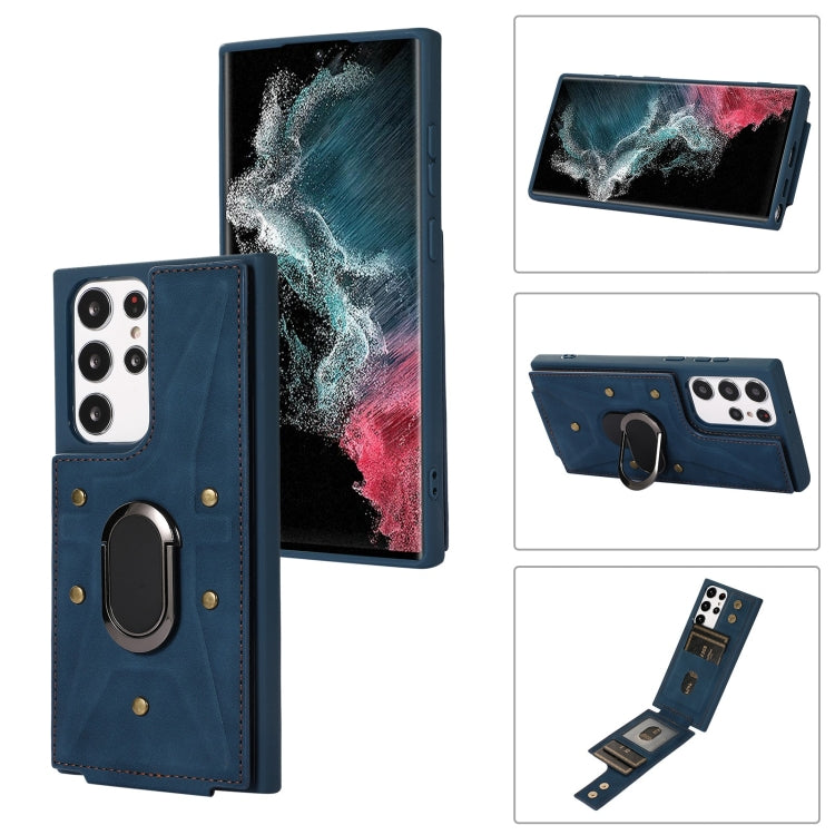 Custodia portafoglio Samsung Galaxy S22+ 5G con anello
