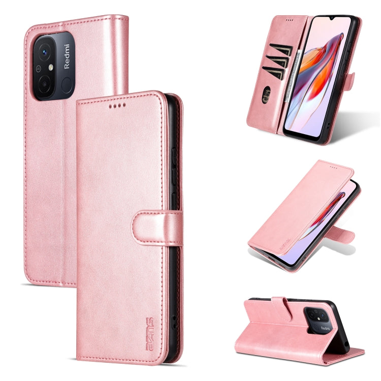 AZNS Skin Feel Calf Texture Flip Custodia in pelle per telefono, For Xiaomi Redmi 12C / Redmi 11A / Poco C55