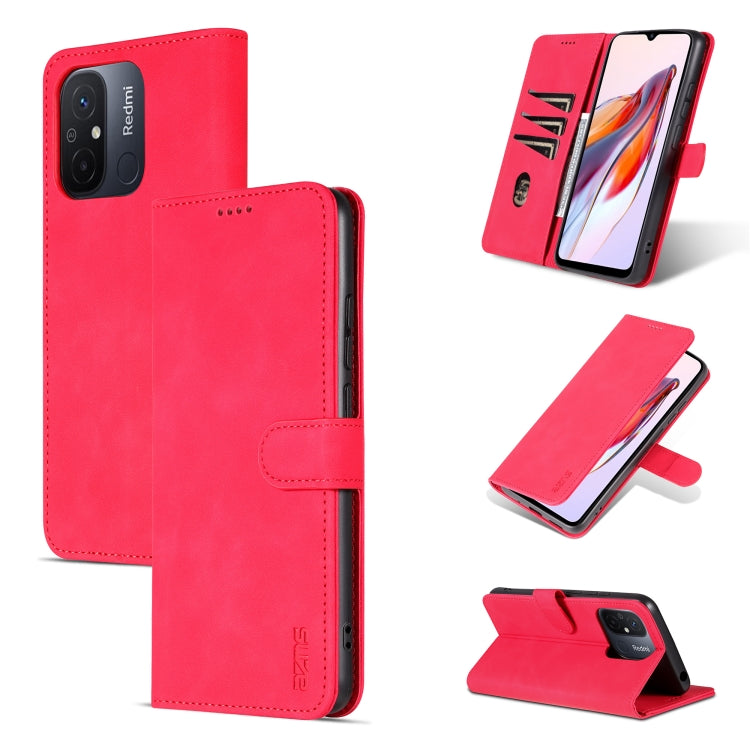 AZNS Skin Feel Calf Texture Flip Custodia in pelle per telefono, For Xiaomi Redmi 12C / Redmi 11A / Poco C55