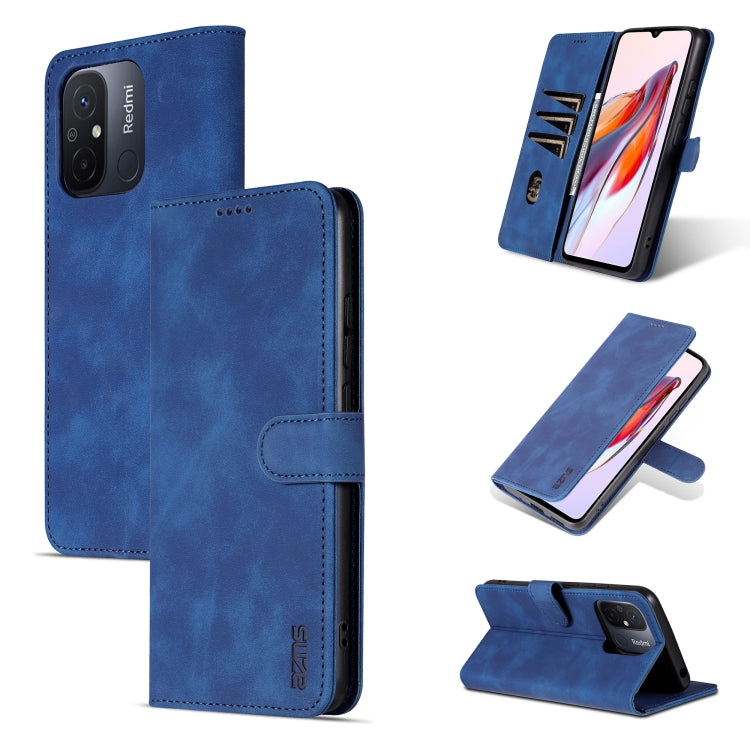 AZNS Skin Feel Calf Texture Flip Custodia in pelle per telefono, For Xiaomi Redmi 12C / Redmi 11A / Poco C55