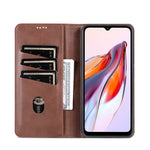 AZNS Custodia per telefono in pelle a conchiglia con struttura in vitello magnetico, For Xiaomi Redmi 12C / Redmi 11A / Poco C55