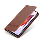 AZNS Custodia per telefono in pelle a conchiglia con struttura in vitello magnetico, For Xiaomi Redmi 12C / Redmi 11A / Poco C55