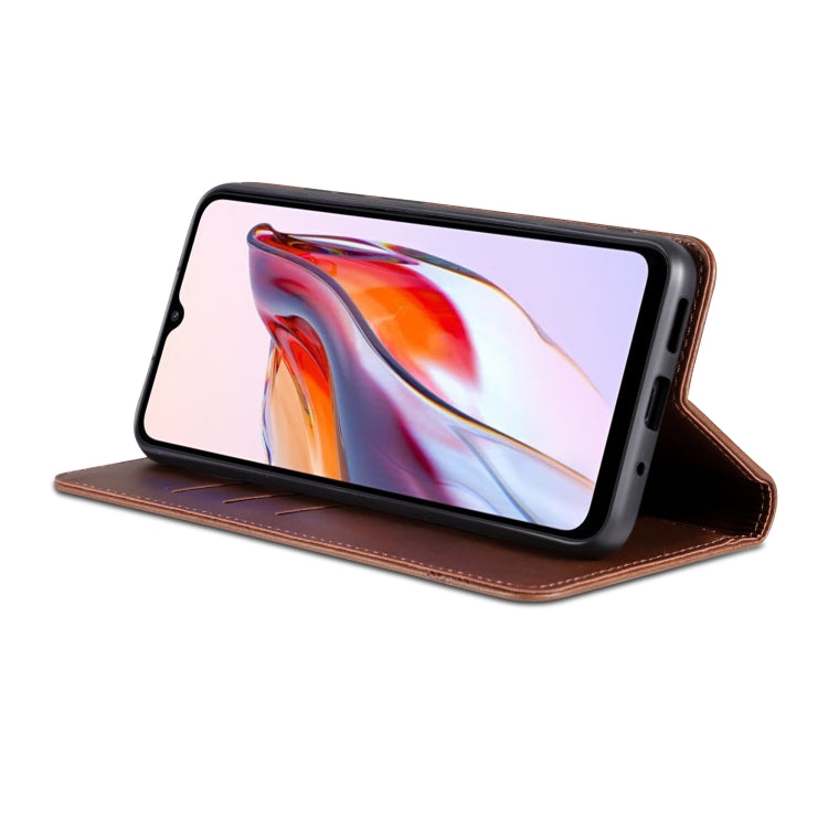 AZNS Custodia per telefono in pelle a conchiglia con struttura in vitello magnetico, For Xiaomi Redmi 12C / Redmi 11A / Poco C55