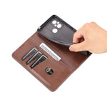AZNS Custodia per telefono in pelle a conchiglia con struttura in vitello magnetico, For Xiaomi Redmi 12C / Redmi 11A / Poco C55