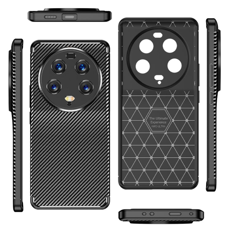 Custodia per telefono in TPU antiurto con struttura in fibra di carbonio, For Xiaomi 13 Ultra