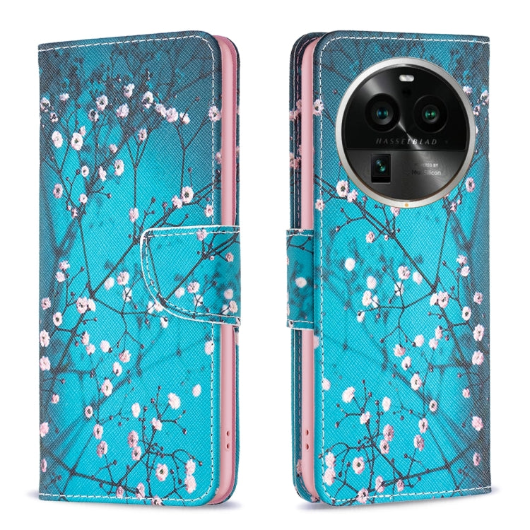 Custodia in pelle con motivo colorato per OPPO Find X6