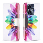 Custodia in pelle con motivo colorato per OPPO Find X6