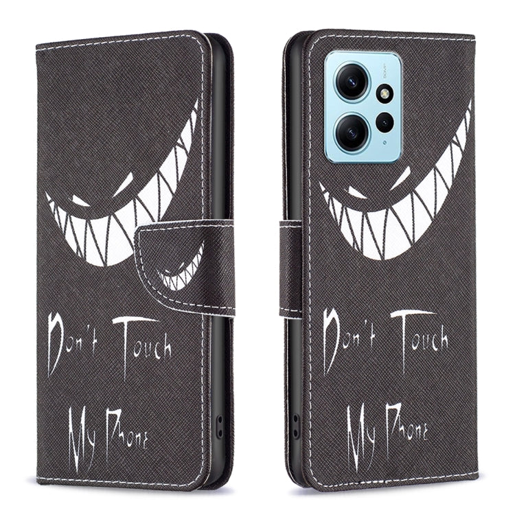 Custodia in pelle con motivo per Xiaomi Redmi Note 12 4G